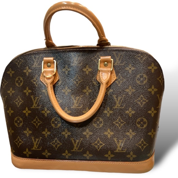 Vintage Louis Vuitton Monogram “Alma” Handbag Width 11x Base 6.5 x H 9” … - Picture 4 of 16